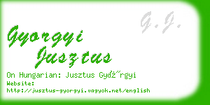 gyorgyi jusztus business card